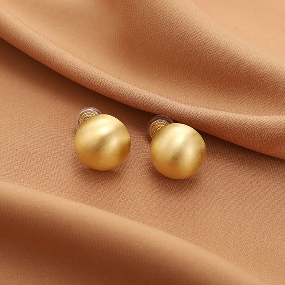 ear clip earrings clip earrings ear clip Gold Color Geometric Round Heart Clip On Earrings For Women Non Pierced Metal Jewelry Party Gift Aretes Para Mujer