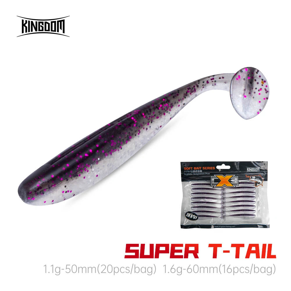 KINGDOM Soft Lures Silicone Swimbait 1.1g 1.6g 50mm 63mm Artificial Fishing Bait 16pcs 20pcs