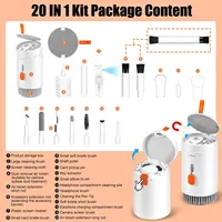 20 in 1 Computer Keyboard Cleaner Kit Tablet Camera Phone Screen Clean Tools Keycap Puller Earphone Clean Brush with Storage Box 2