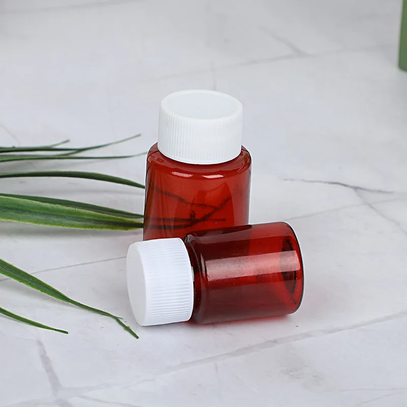 10/20/50/100pcs 15/20/30/50/60ml Lucifuge 앰버 PET 병 의료 알약 리필 병 빈 플라스틱 용기 메이크업 300ml 6801