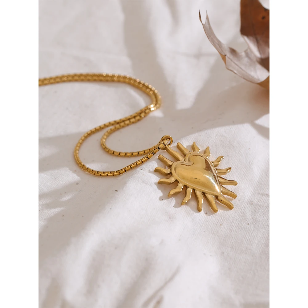 Yhpup Pendant Stainless Steel 18K Gold for Women