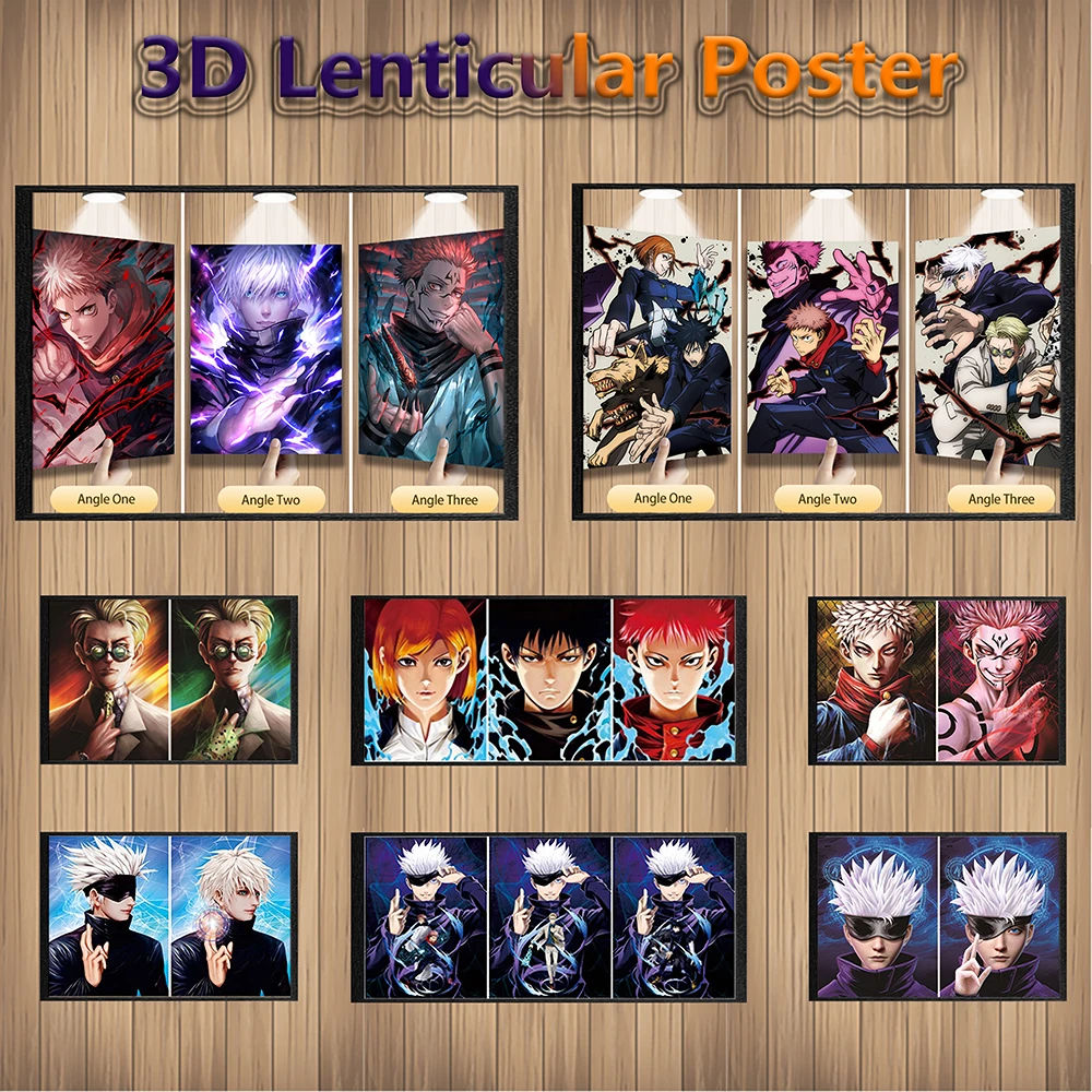 Poster Lenticular Anime Print | 3d Lenticular Anime Posters - Anime 3d  Posters Wall - Aliexpress