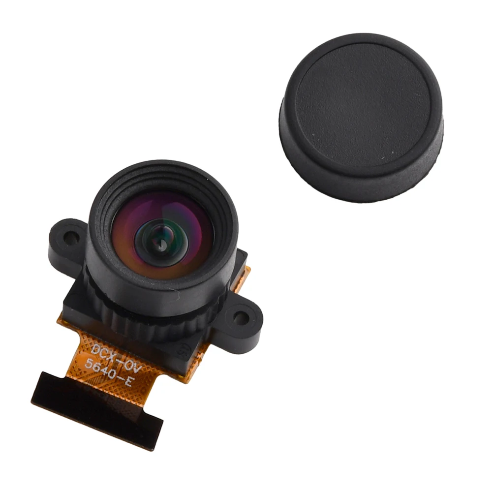 Module caméra drone angle large HD 130° 65° présenté sur fond blanc avec reflets