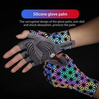 Giyo Colorful Luminous Full Finger Cycling Anti-slip MTB Mitten Reflection Dazzle Road Bicyle MTB Bike Motorcycle Short Gloves 1