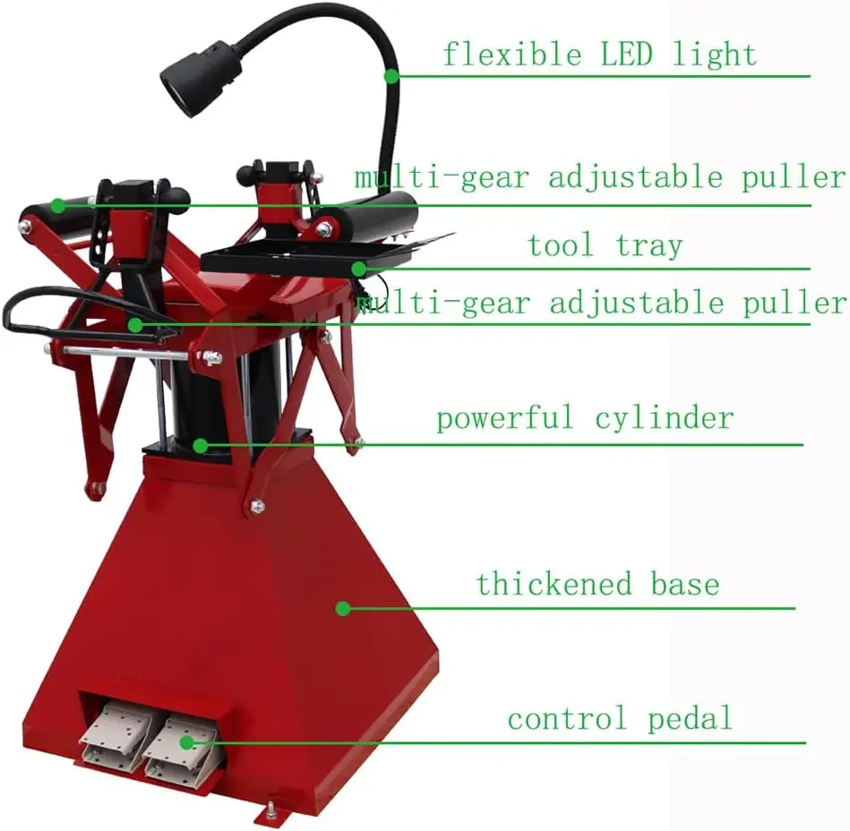 Tire Spreader Changer Tire Repair Machine Garage Equipment Tires Changer Machine Repair Tool with LED Lamp 220V