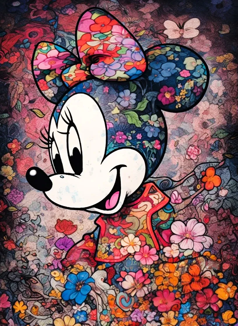 超美品】BAIT x David Flores ミッキーマウス キャンバスアート Amazon｜Open Road Brands ディズニー ミッキーマウスとプルート