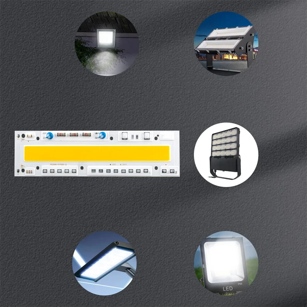 COB 칩 다운라이트 매트릭스 전구, 30W-150W 밝기, 고출력 조명 부품, 가정용 DIY LED 전구 회로 기판, 220V