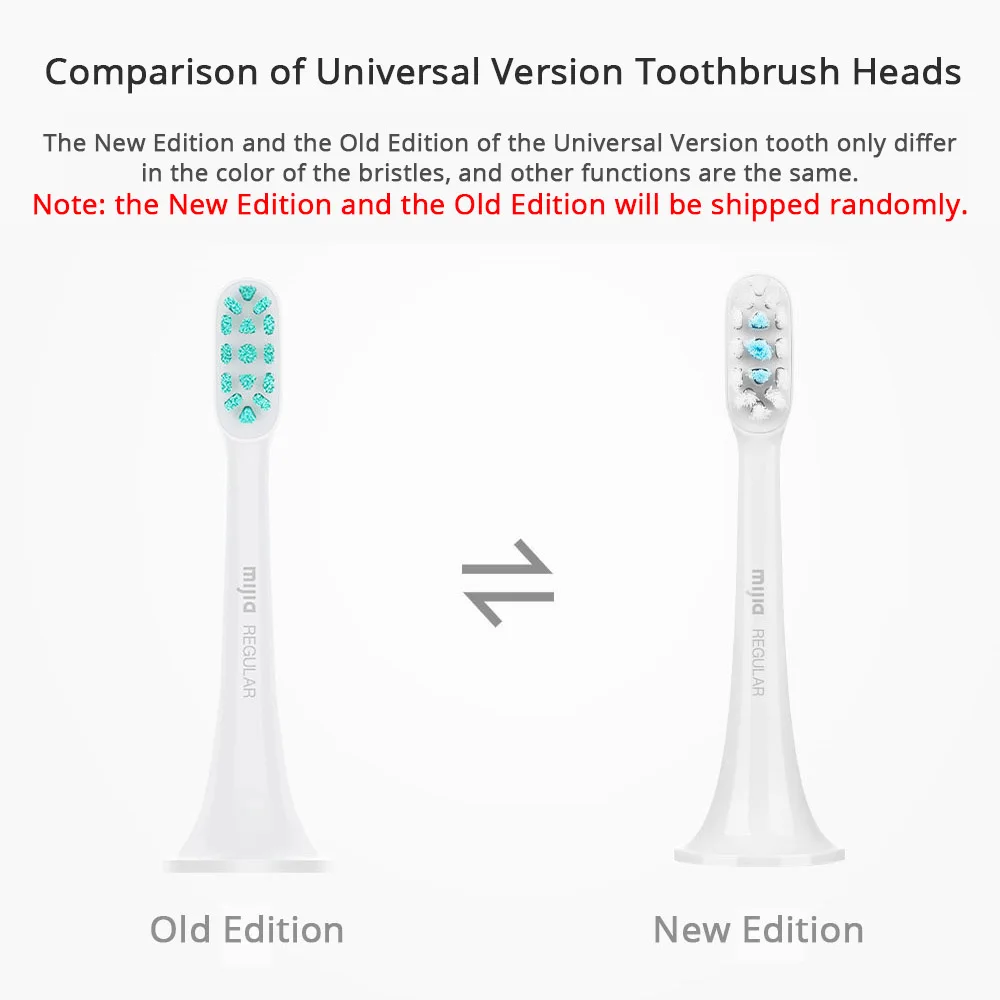 1 /2PCS 100% Xiaomi Mijia elektrický zubní kartáček hlava pro T300&T500 chytrá akustická čistý zubní kartáček hlav 3D kartáč hlava combines