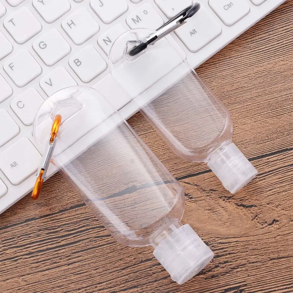 

Quality Transparent With Hook Empty With Key Ring Hand soap Bottle Cosmetic Container Spray bottle Refillable Bottle