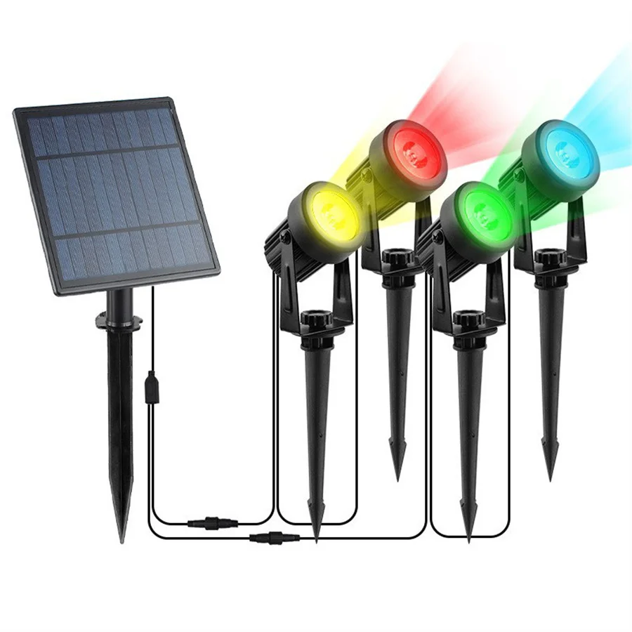 

Thrisdar 4in1 Solar Spot lights Outdoor Solar Pathway Light IP65 Waterproof Solar Landscape Spotlight Solar Garden Spotlight