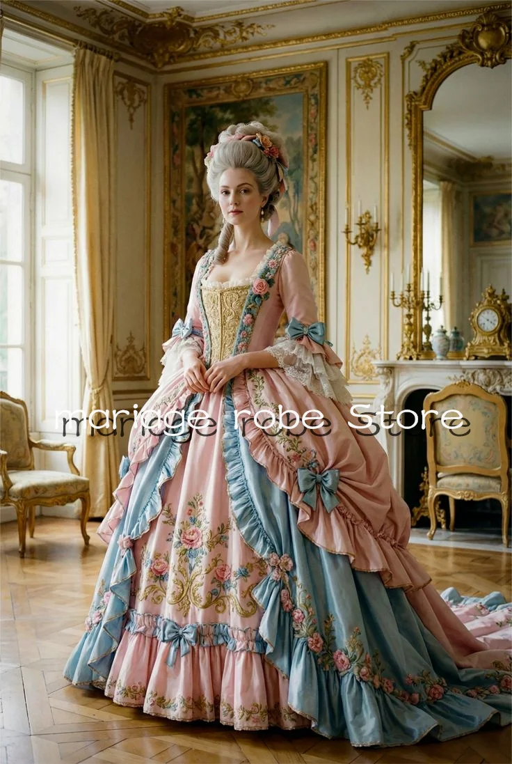 Blue Rococo Dress Rococo Revival Pink Blue Victorian Prom Dresses Marie Antoinette ...