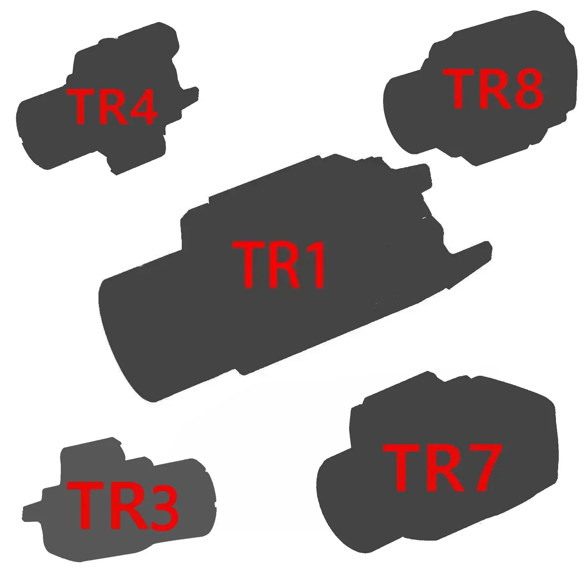 Tactical TR8 TR7 TR1 TR4 TR3 Pistol Scout Light LED Strobe Laser Sight for Airsoft Glock Taurus G2c G3C Toro 1911 Flashlight