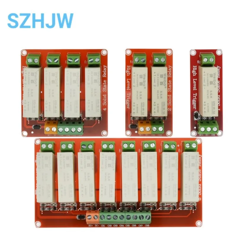 1 2 4 8-Way Trigger Di Alto Livello Di Controllo Dc Dc Modulo Di Relè A Stato Solido Monofase Elettrico Relè A Stato Solido 5A