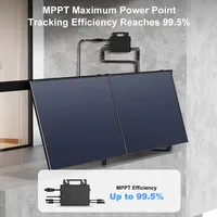 Système solaire de balcon Plug&Play 960W (4 panneaux solaires flexibles de 240W) et micro-onduleur 800W avec moniteur Wi-Fi, installation facile 6