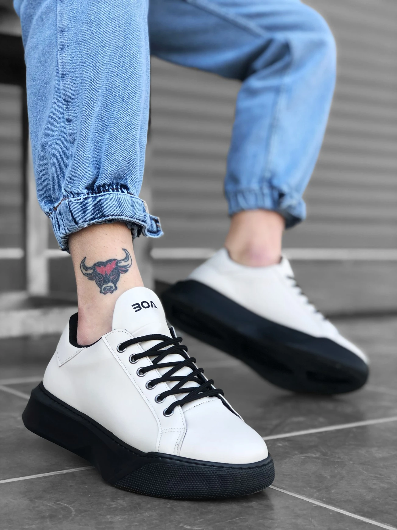 Zapatos informales para deportivo ortopédico cómodo de suela alta para caminar, zapatillas boda de tendencia Premium de lujo, BA0161 con cordones Base Cream, nueva temporada|Zapatos informales de hombre| -