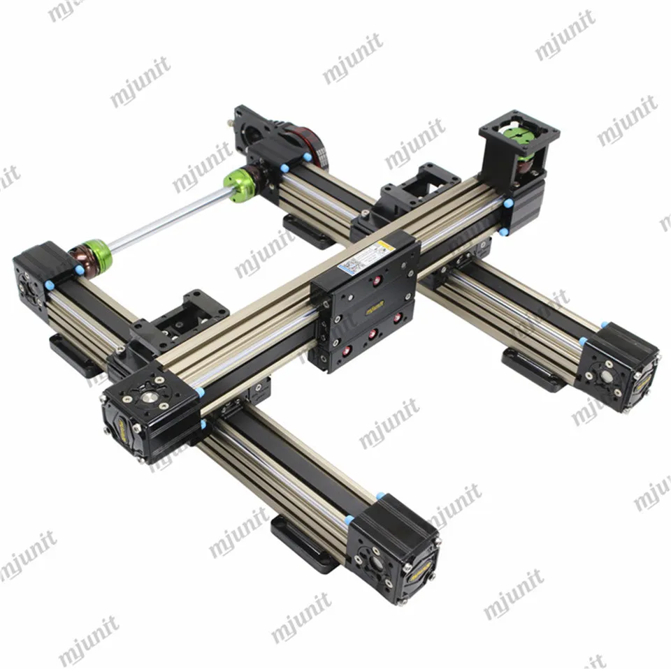 

mjunit handling reciprocating electric synchronous belt linear guide rail sliding platform module XYZ 3 axis gantry sliding rail