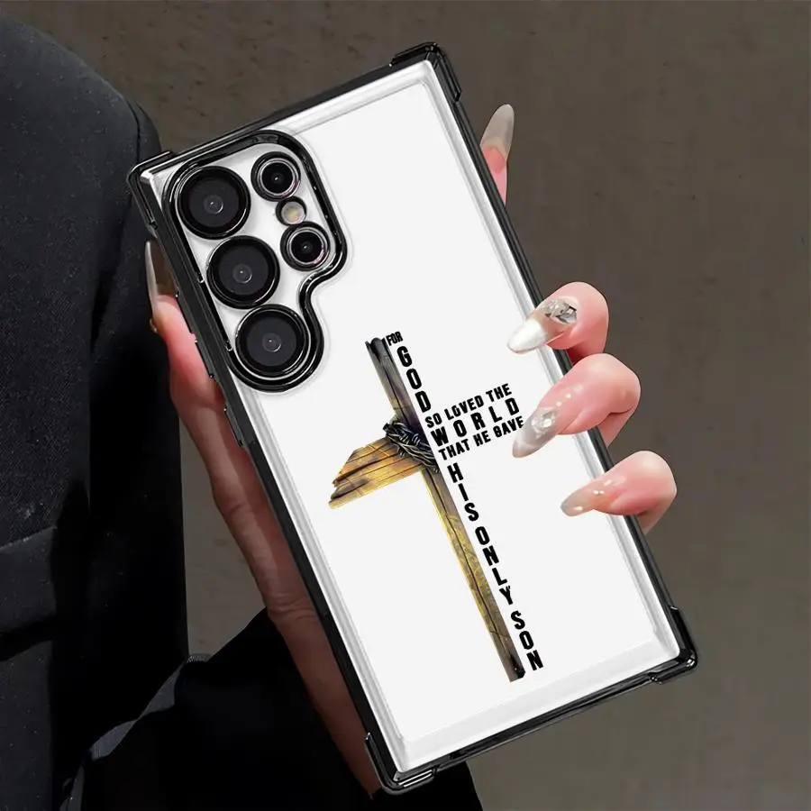 Elegant Christian Cross Soft Phone Cover - Inspirational Design