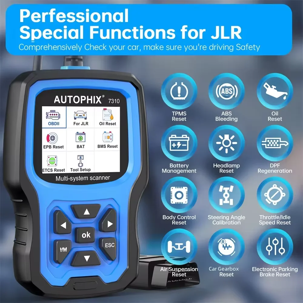 AUTOPHIX 7310 For Land Rover/Jaguar Oil DPF ABSCar Diagnostic Tool OBD2 Scanner All Systems Scanner Code Reader After 1996 2
