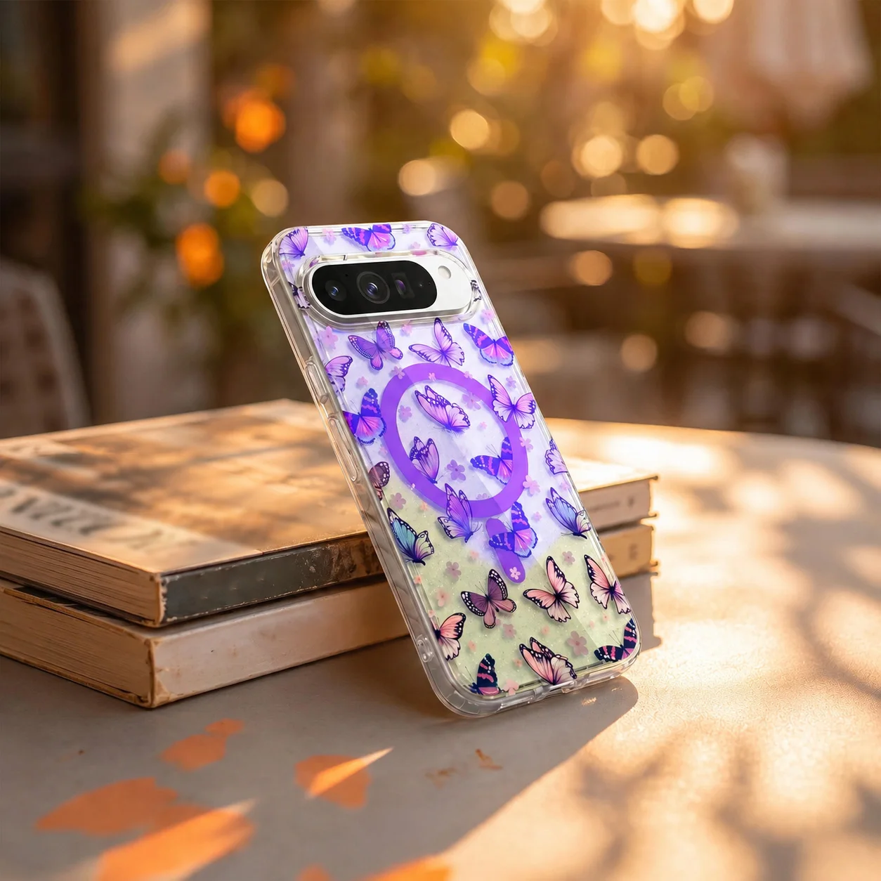 Magnetic Color Flower Blue Light Series Phone Case