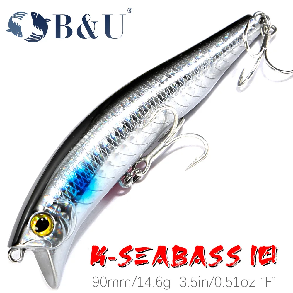 Last Cast Tackle 5 1/2 Inch Floating Minnow Lure - 5 Color Options, 30g, With VMC Hooks