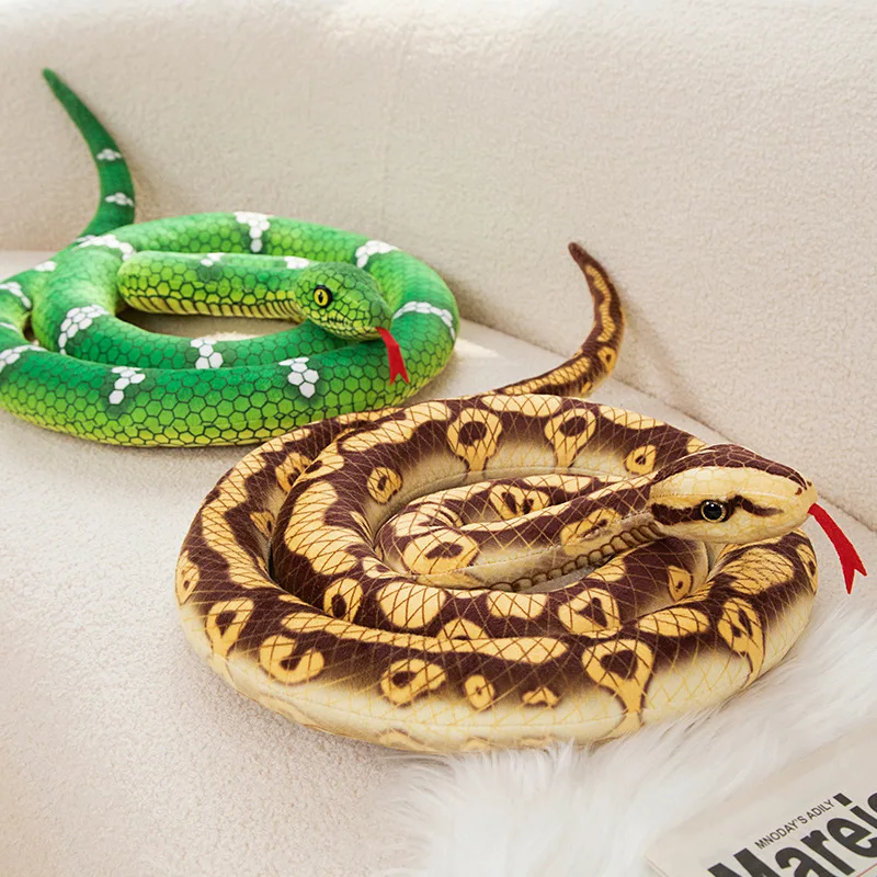 Simulation Giant Color Snakes Plushies Doll Cartoon Stuffed Animals Realistic Python Plush Toys Home Decor Funny Halloween Gifts python для сетевых инженеров автоматизация сети программирование и devops