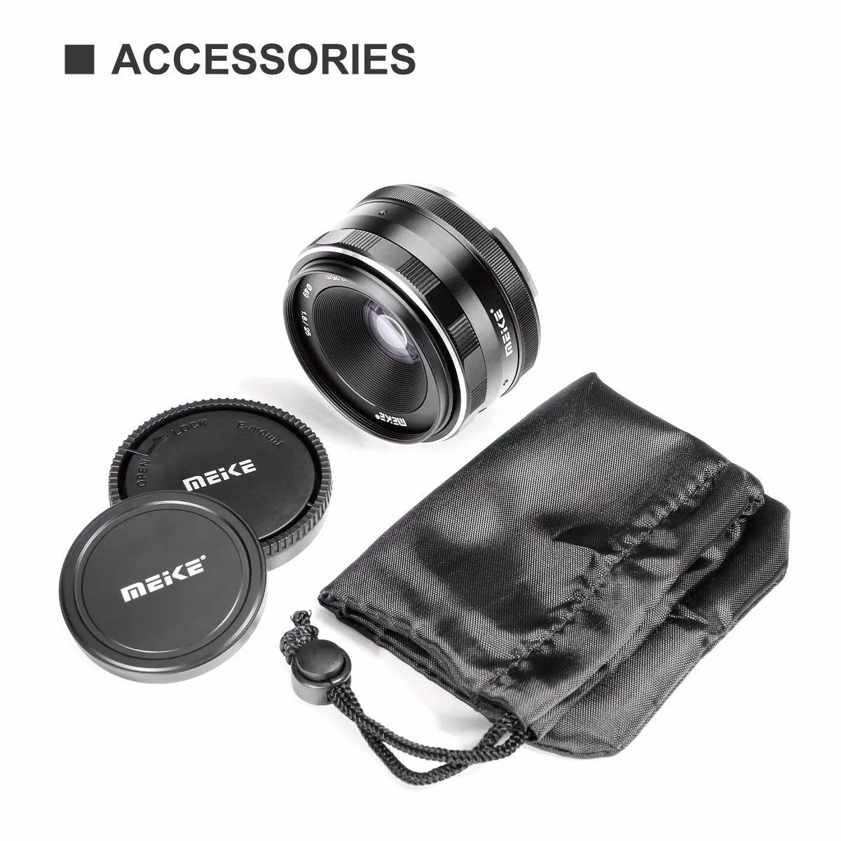 Meike 25mm f1.8 Large Aperture Manual Lens for Olympus Micro 4/3/Sony E/Canon EF