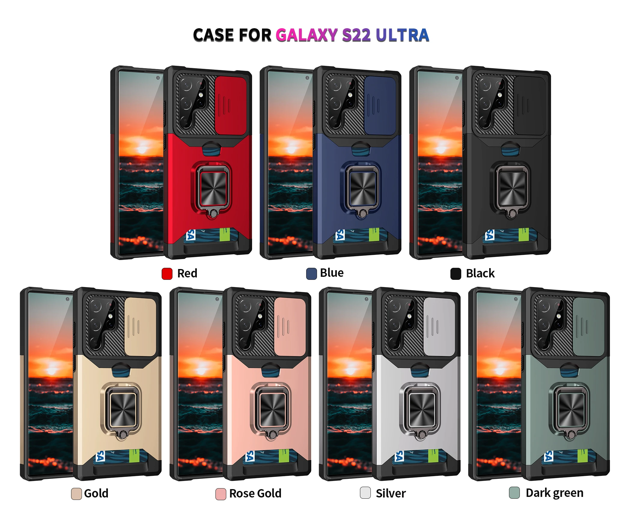 Universal Finger Ring Case with Insert Slot