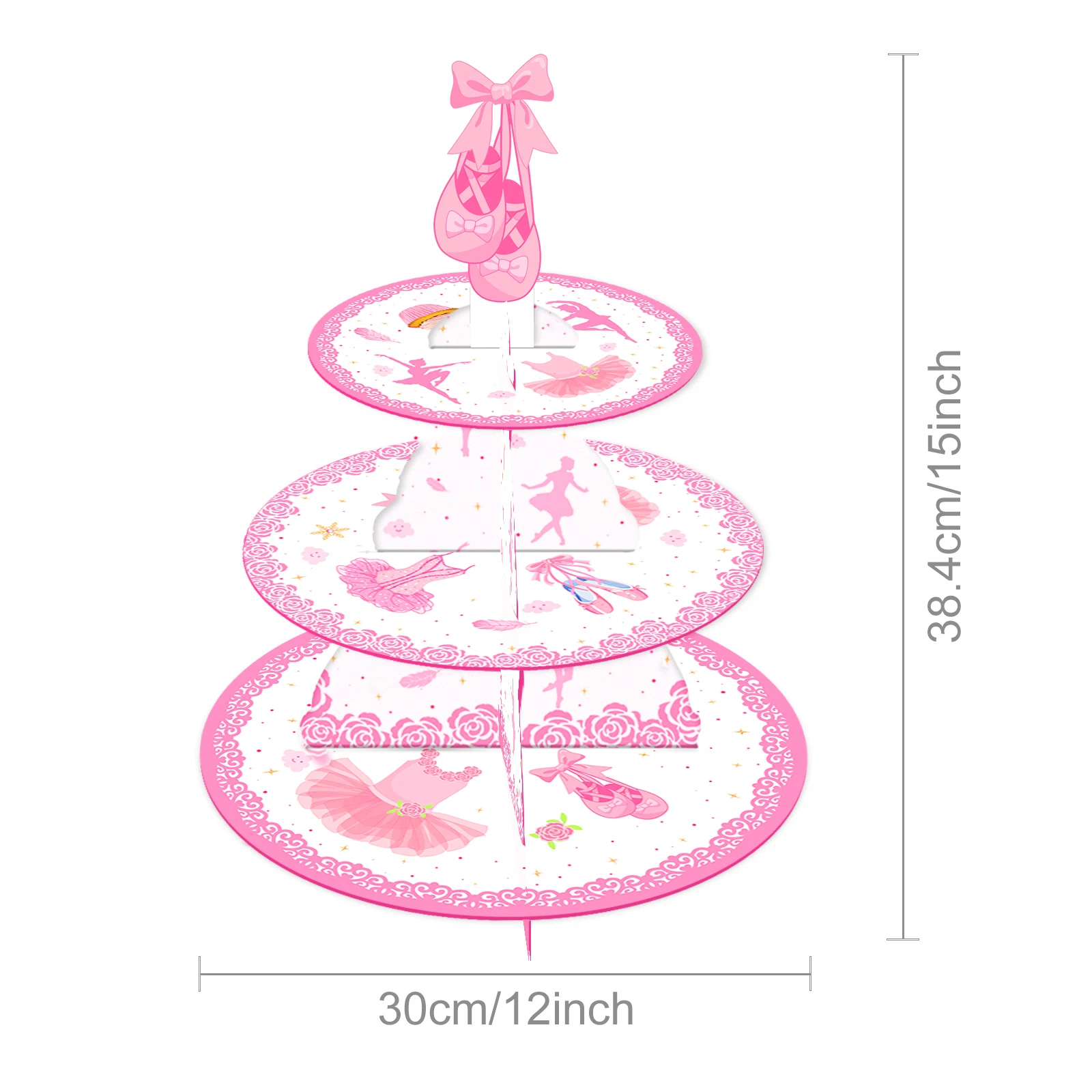 Ballett-Servietten, Teller, Tassen, Cupcake-Ständer, Tischdecke, Geschirrset für Geburtstagsdekoration, Tischdeko, Babyparty-Partyzubehör – Detail 15