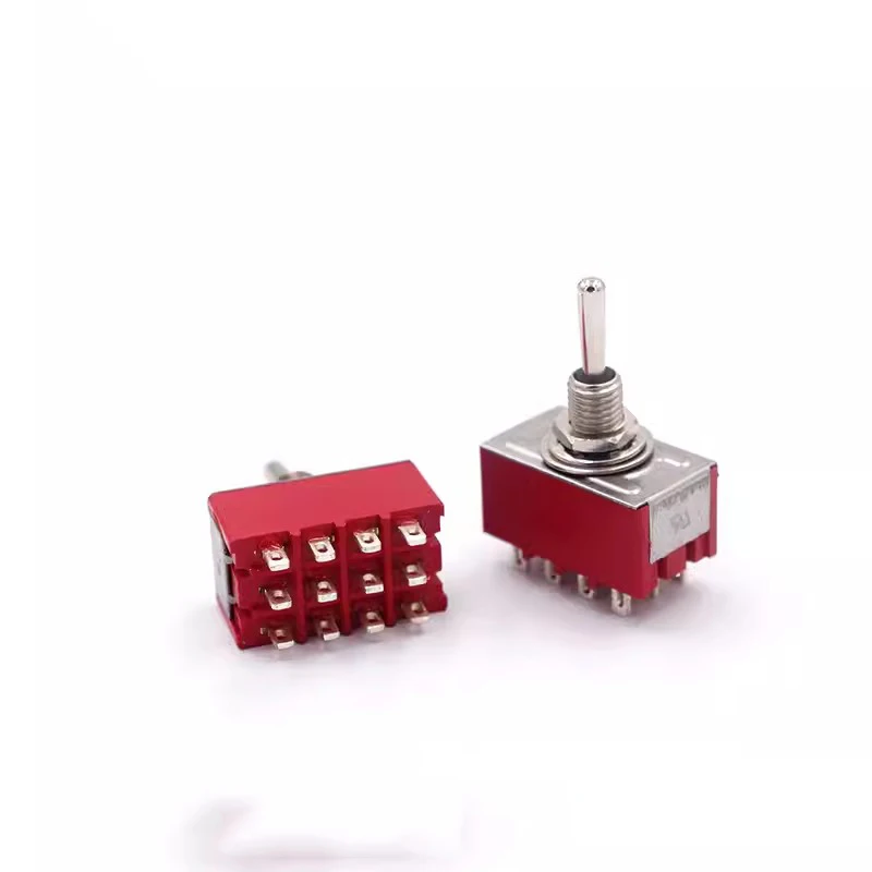 1~5pcs/lot MTS403 toggle switch Four-pole double-throw 3-speed 12-pin power switch power control