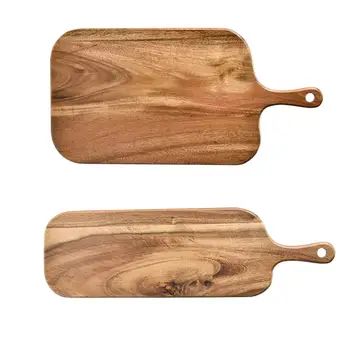 Wooden Cutting Boards for Kitchen Wooden Charcuterie Board with Handle Double-Sided Serving Plates for Kitchen Cheese Commercial 1