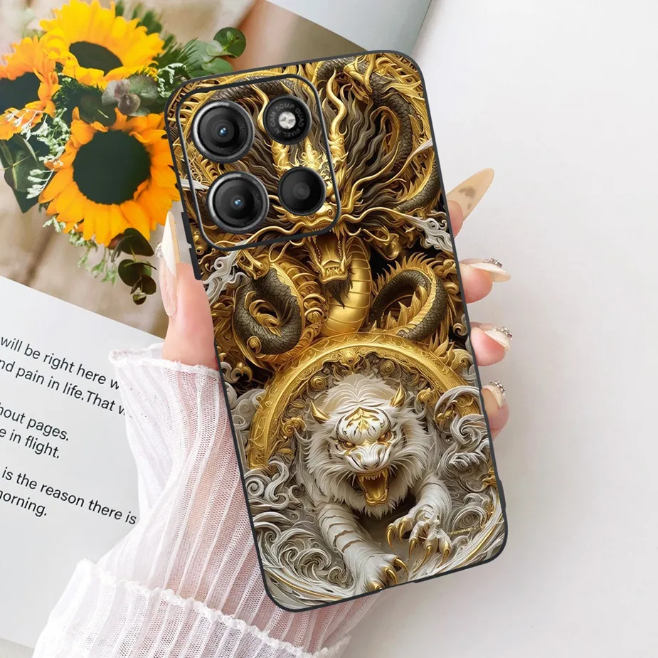 Stylish Flowers Painted Soft TPU Phone Case Cover - Universal Design