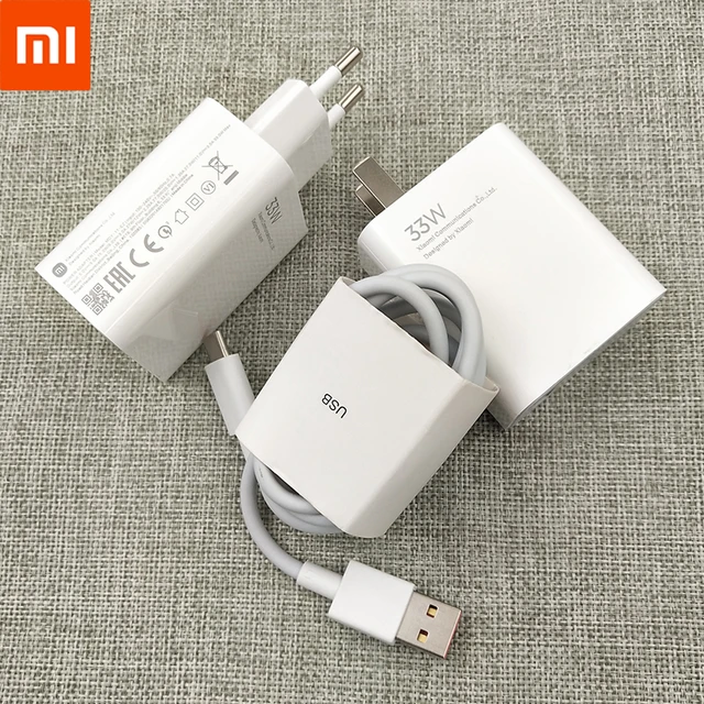 xiaomi 33W charger EU US fast charge Charger Adapter For Xiaomi Mi 11 10  Lite Pad 5 Redmi Note K40 Fast Charging Type C Cable - AliExpress