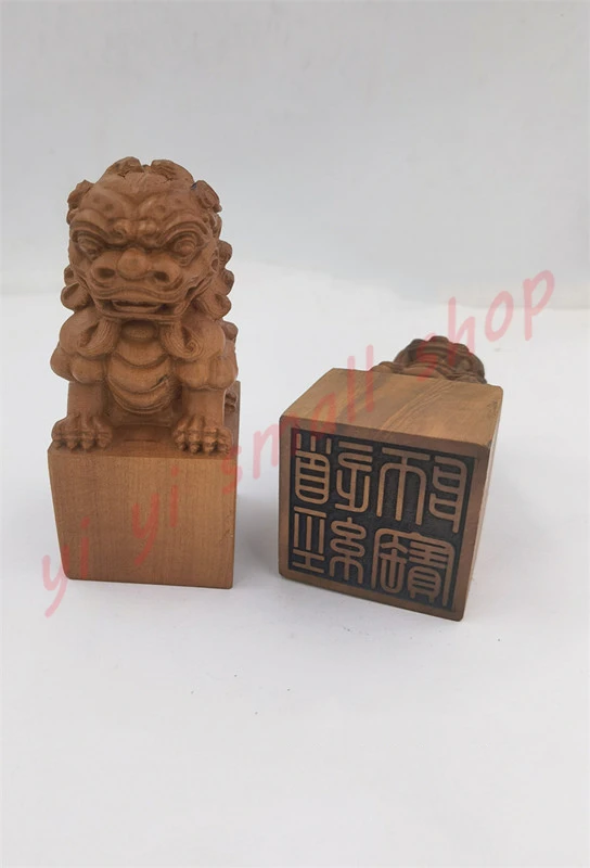 

Jujube wood, lion seal, Taoist Scripture master treasure, Taoist three treasures seal, Taoist supplies, handicraft seal