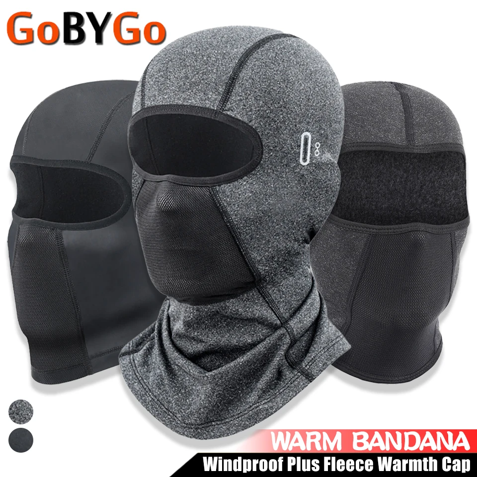 

Winter Warmth Cap Windproof Cycling Hiking Climbing Skiing Outdoor Sports Balaclava With Glasses Hole Plus Fleece Hat Unisex