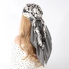 Satin Scarf for Hair Designer Luxury Brand Kerchief Neck Silk Head Scarves Bandana Ladies Handkerchief 90X90CM Headscarf 4