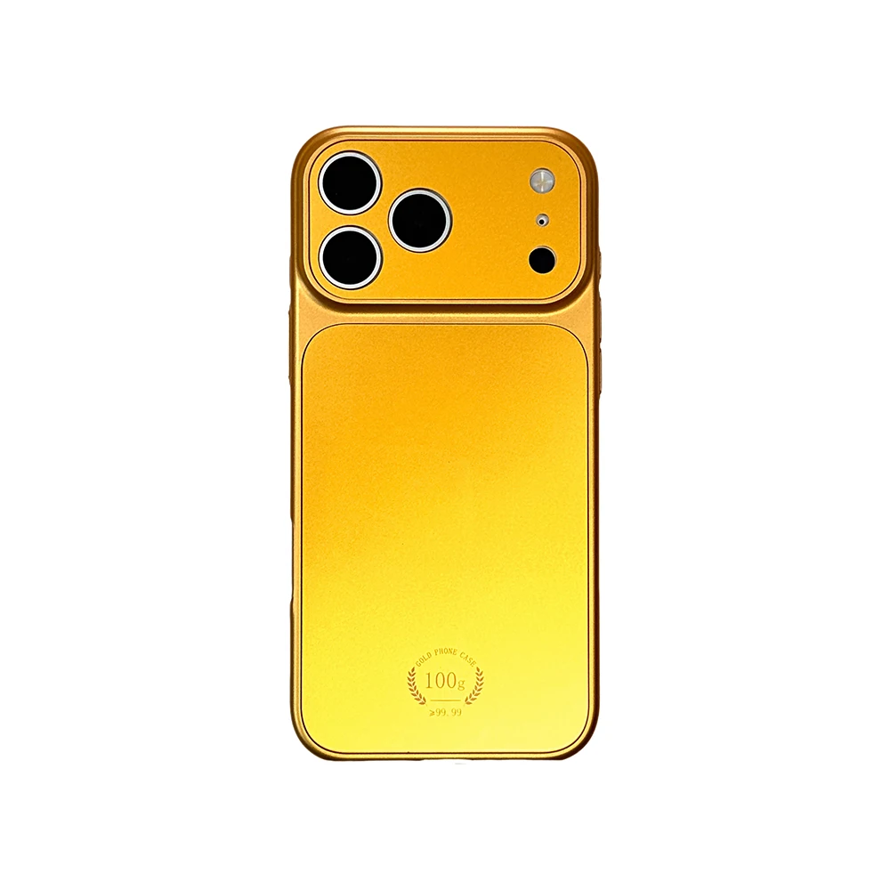 Goudkleurige harde PC magnetische hoes voor MagSafe iPhone 17 Air 16 Pro Max 15 14 13 12 11 MagSafe gouden telefoonhoesje accessoires_voghion.com
