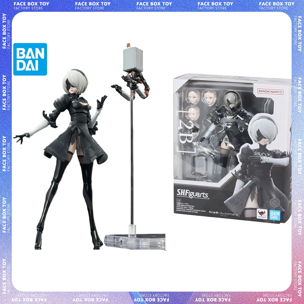 

Original Bandai SHF NieR Automata Anime Figures 2B NieR S.H.Figuarts Action Figures PVC Statue Models Doll Collectible Toys Gift