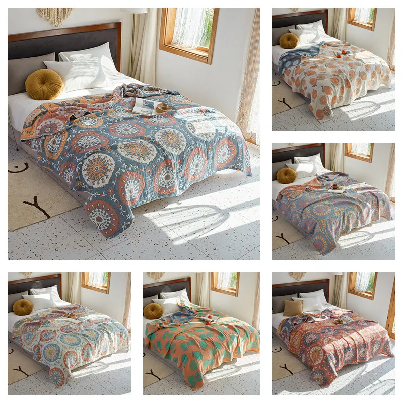 Summer Adult Children Student Dormitory Cover Blanket Bedspread Air Conditioning Thin Sofa Bed Picnic Beach