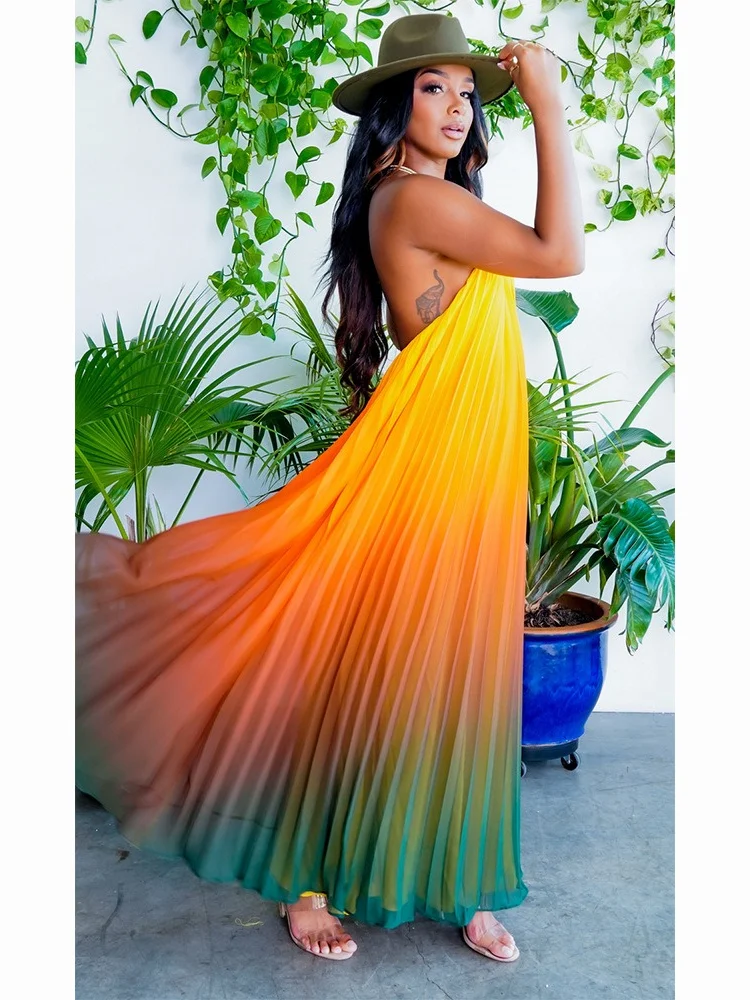 Wmstar Dresses for Women's Clothing Sleeveless Solid Maxi Party Long Dress New in Summer Holiday Wholesale Dropshipping 2024