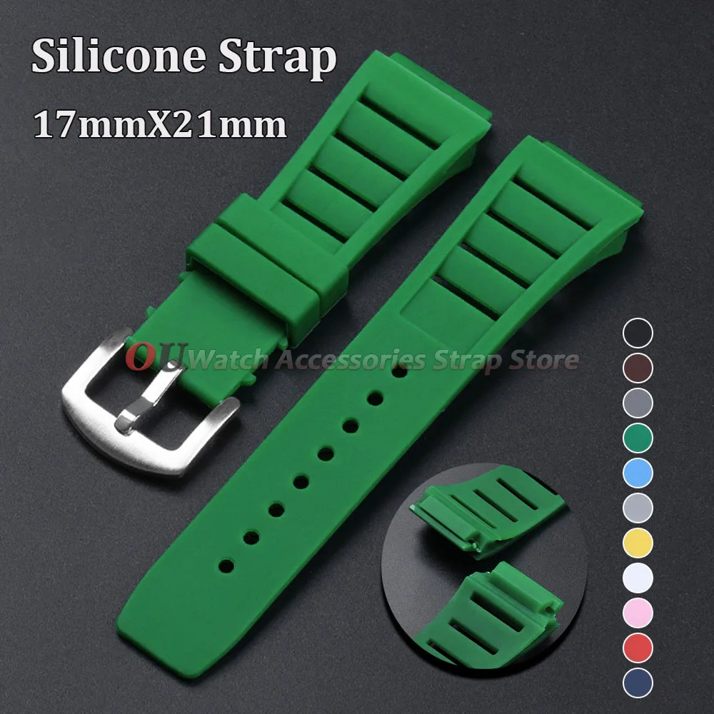 Durable Waterproof Silicone Sports Watch Strap - Versatile Rubber Bracelet