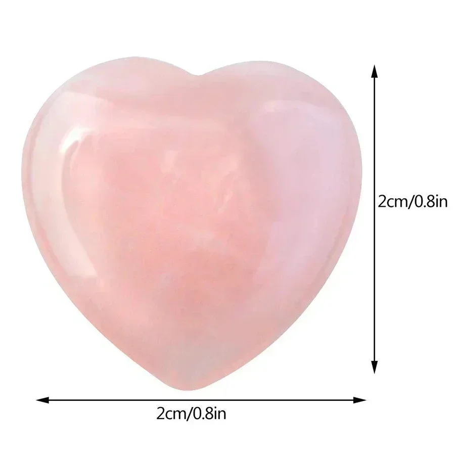 10/20/30PCS Rose Quartz Heart Natural Crystal Gift Set Polished Stones Healing Reiki Gemstone Valentine Gift For Women 5