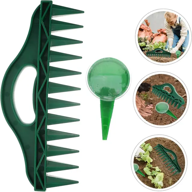 1pc Durable Plastic Hand Dibbler Garden Seeder Tool, 12-Hole Fast Seeding, Waterproof Planting Aid for Efficient Gardening 3