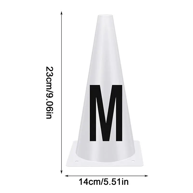 Horse Training Equipment Portable White Dressage Letter Cone Set Horse Training Equipment Stackable Sports Training Cone 6