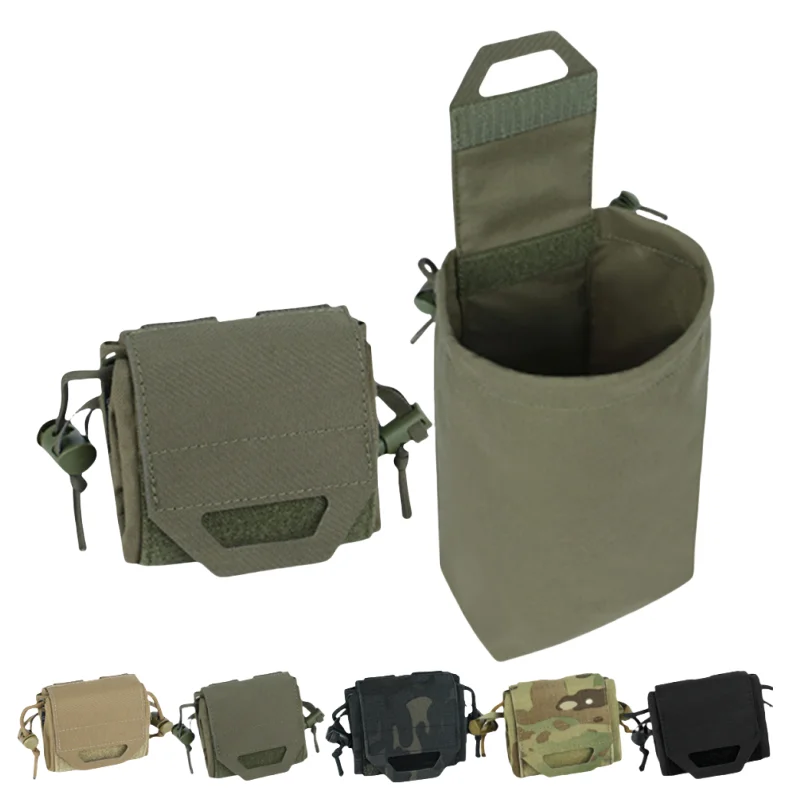Molle Dump Pouch Mini Folding Recycling Bag Waist Tool Sundries Bag Magazine Utility Pouch for Molle Belt Vest Backpack