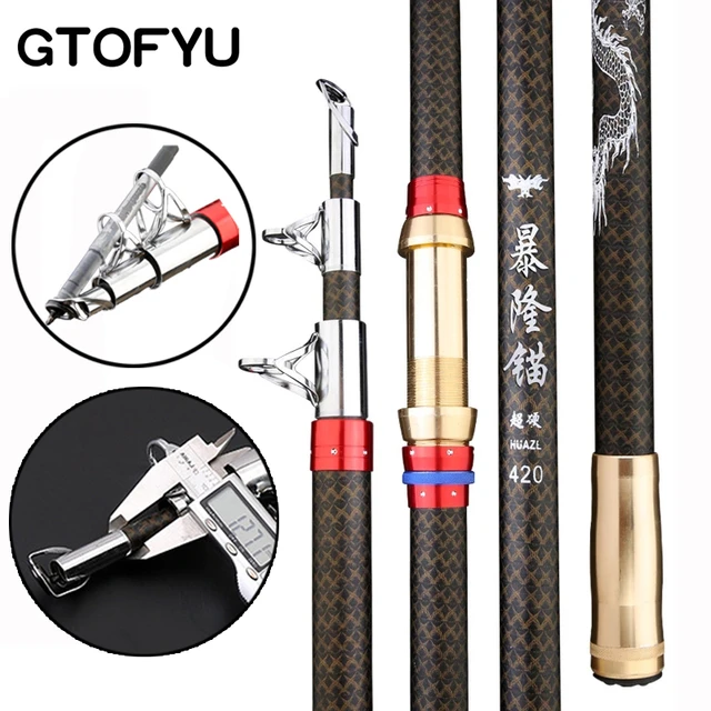 Telescopic Surf Spinning Rod 2.1-4.5M Carbon Fishing Rod 20kg