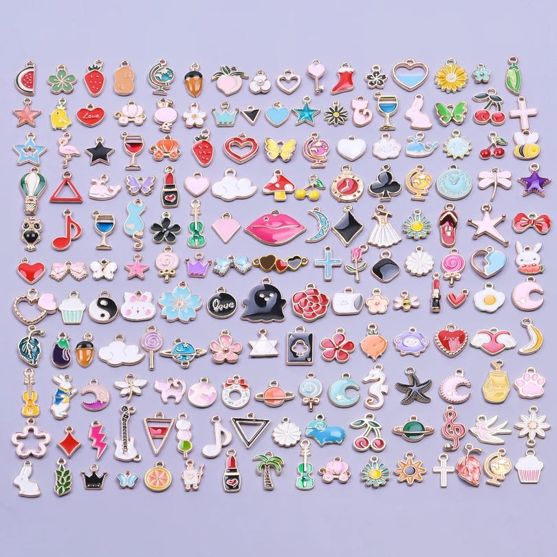 100pcs Random Styles Mixed Bulk Lots Charms For Jewelry Making Supplies DIY Bracelet  Necklace Earring Keychain Pendant Wholesale - AliExpress