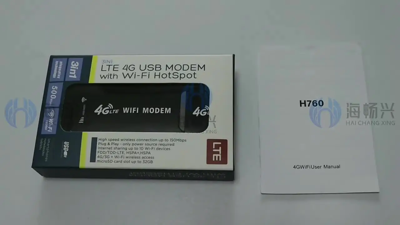 Modem USB 4G LTE 500 Mbps | Hotspot Portatile Con Slot Micro SIM | Fino A 10 Dispositivi Per Europa, Asia E Africa