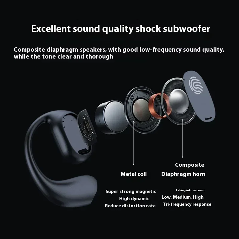 Lenovo Original Bone Conduction Earphones Bluetooth 5.3 Sports Earbuds Noise Cancelling Earphone With Mic For Android iOS