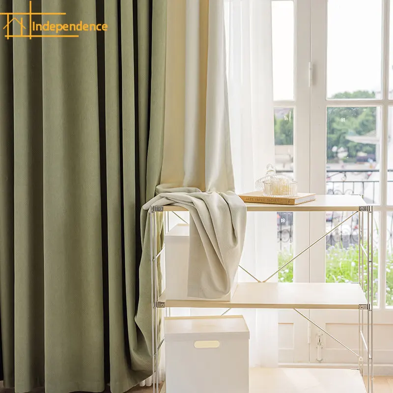 

High blackout herringbone pattern chenille curtain simple home solid color curtain fabricCurtains for Living dining room bedroom