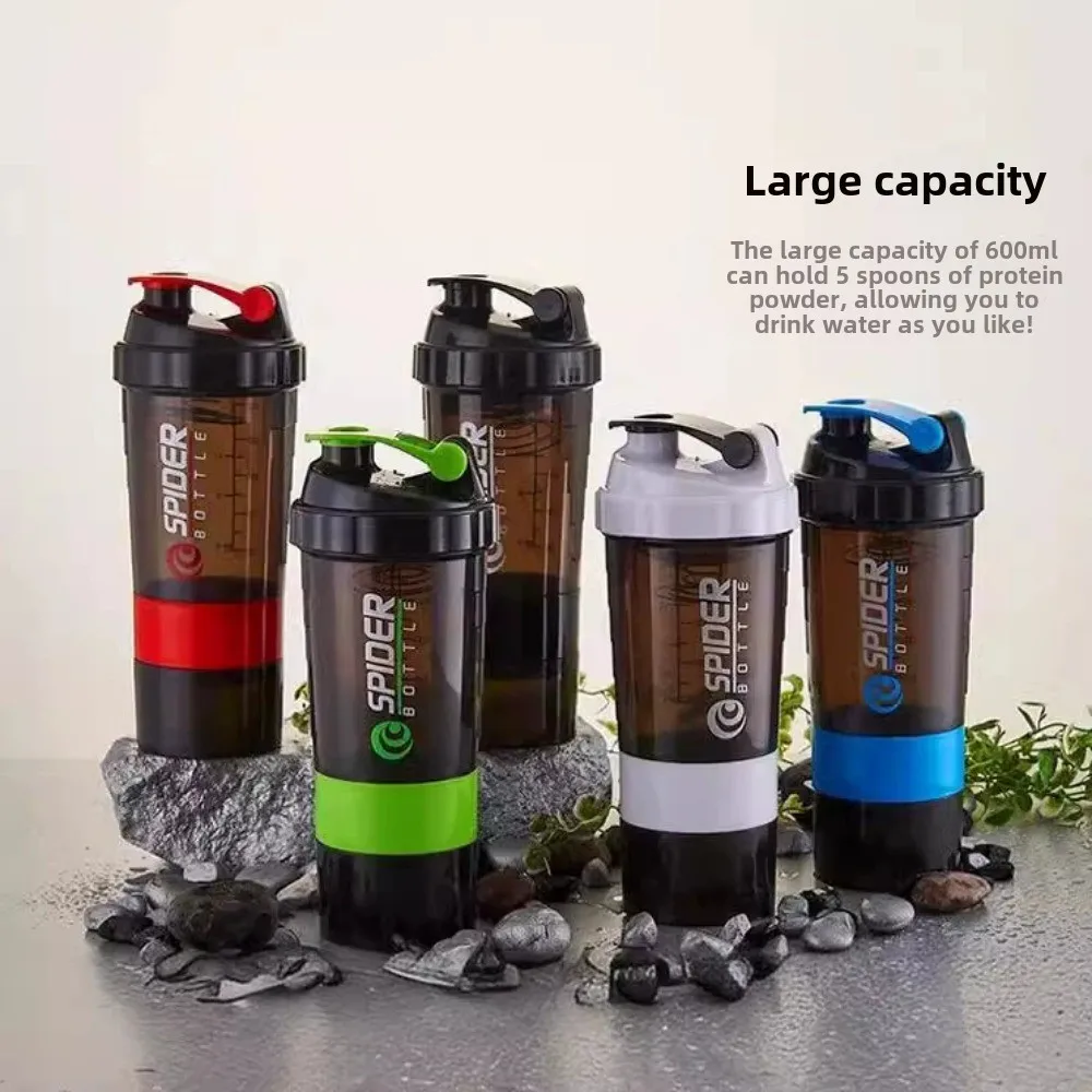 3 Layers Shaker Protein Bottle Powder Shake Cup Water Bottle Plastic Mixing Cup Body Building Exercise protein bottle shaker bottle shaking cup protein shaker cup